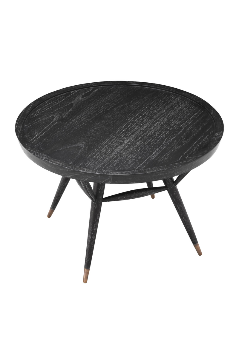 Black Wooden Round Side Table | Eichholtz Phoenix | Eichholtzmiami.com