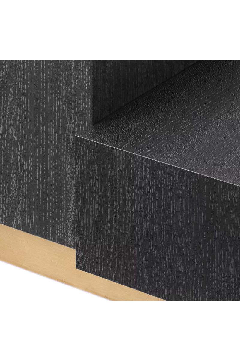 Geometrical Oak Veneer Side Table | Eichholtz Nerone | Eichholtz Miami