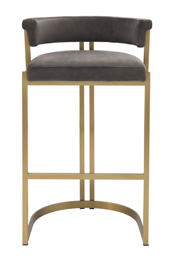 Gray Velvet Counter Stool | Eichholtz Dante | Eichholtzmiami.com