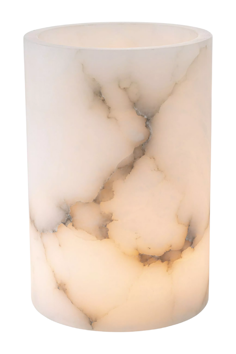 Cylindrical Translucent Alabaster Candle Holder | Eichholtz Mercer | Eichholtzmiami.com