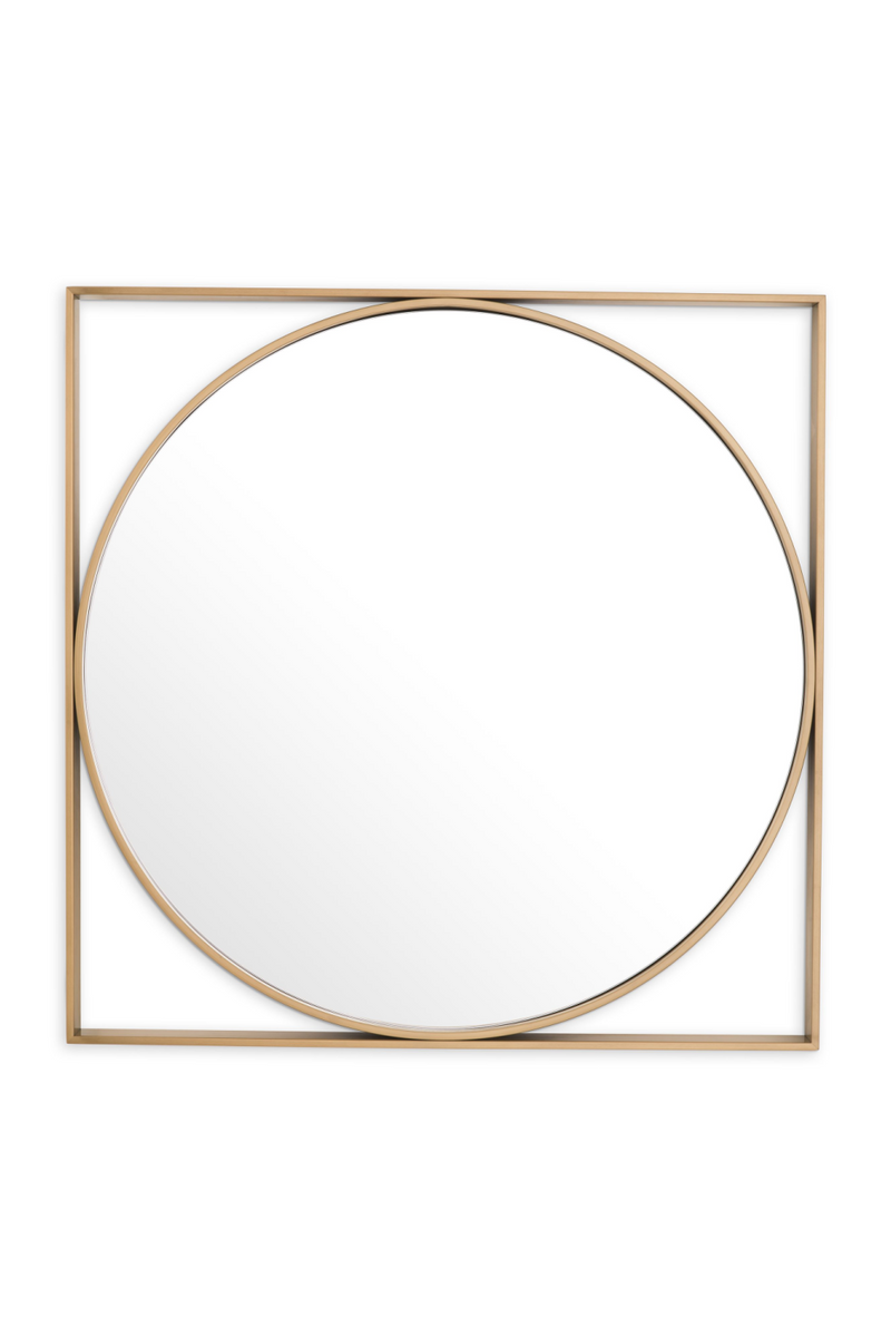 Square Framed Round Mirror | Eichholtz Montauk | Eichholtzmiami.com