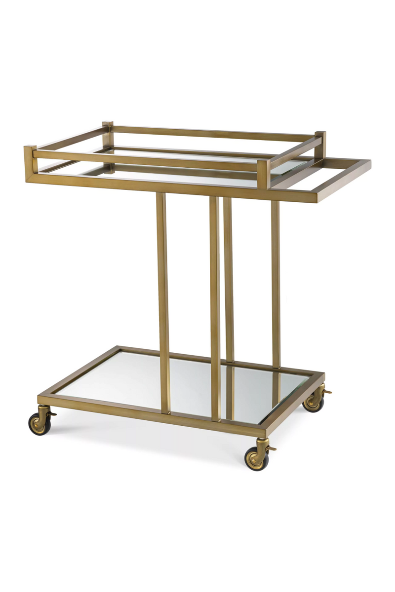 Stainless Steel Framed Glass Trolley | Eichholtz Beverly Hills | Eichholtzmiami.com