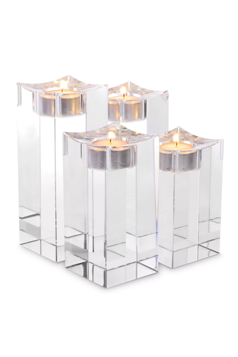 Crystal Tealight Holder Set (4) | Eichholtz Giancarlo | Eichholtzmiami.com