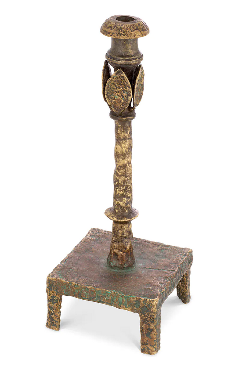 Antique Brass Candle Holder S | Eichholtz Santoro | Eichholtzmiami.com