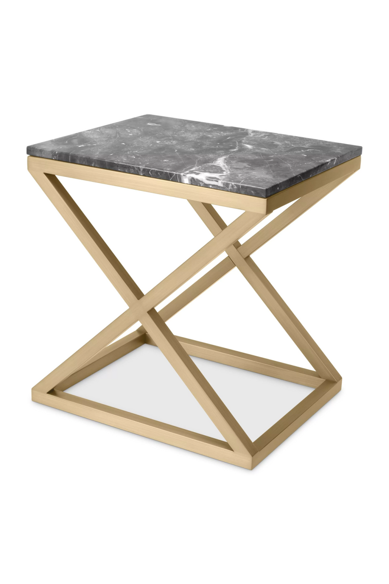 Contemporary Marble Side Table | Eichholtz Criss Cross | Eichholtzmiami.com