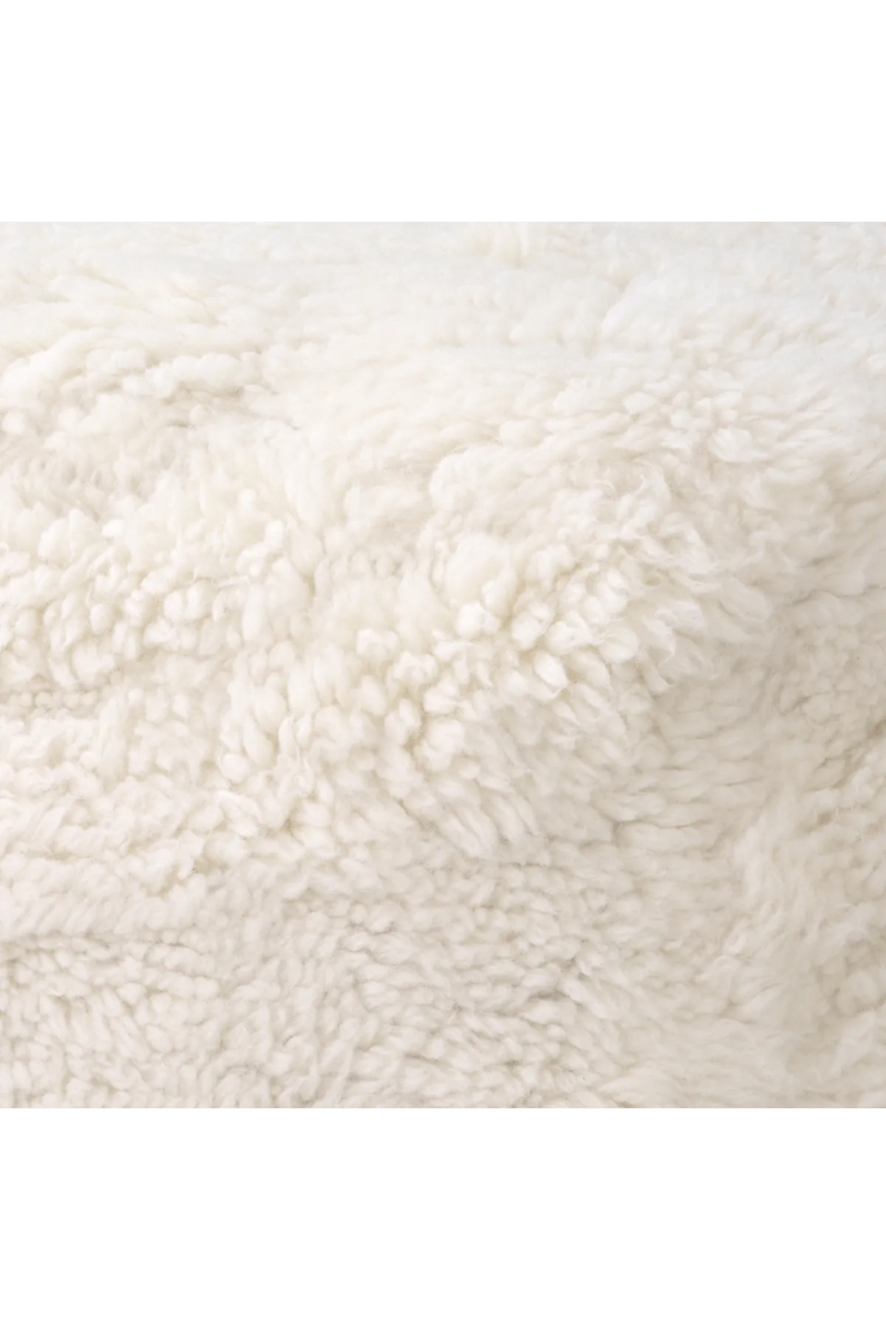 White Hand-Tufted Wool Stool | Eichholtz Andres | Eichholtzmiami.com
