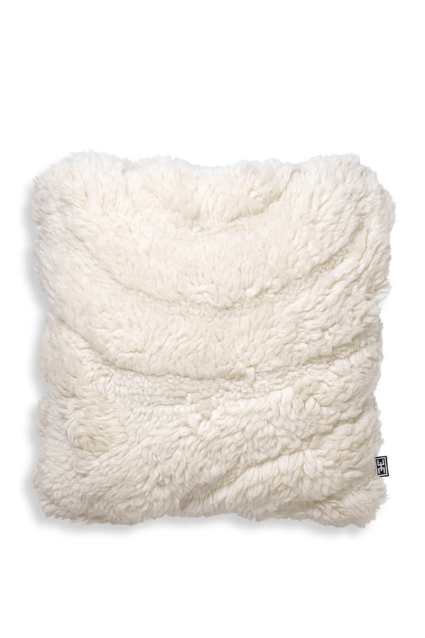 White Hand-Tufted Wool Cushion S | Eichholtz Andres | ichholtzmiami.com