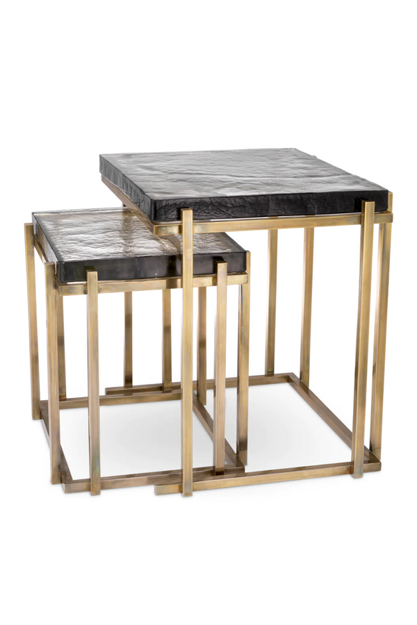 Square Glass Side Tables (2) | Eichholtz Niemeyer | Eichholtzmiami.com