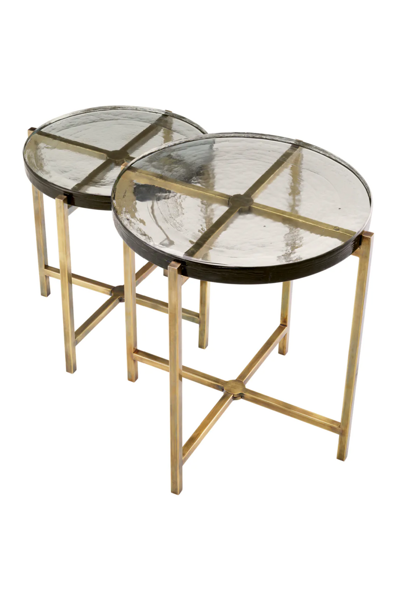 Vintage Brass Framed Side Tables (2) | Eichholtz Haymann | Eichholtzmiami.com