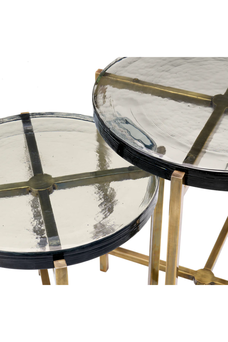 Vintage Brass Framed Side Tables (2) | Eichholtz Haymann | Eichholtzmiami.com
