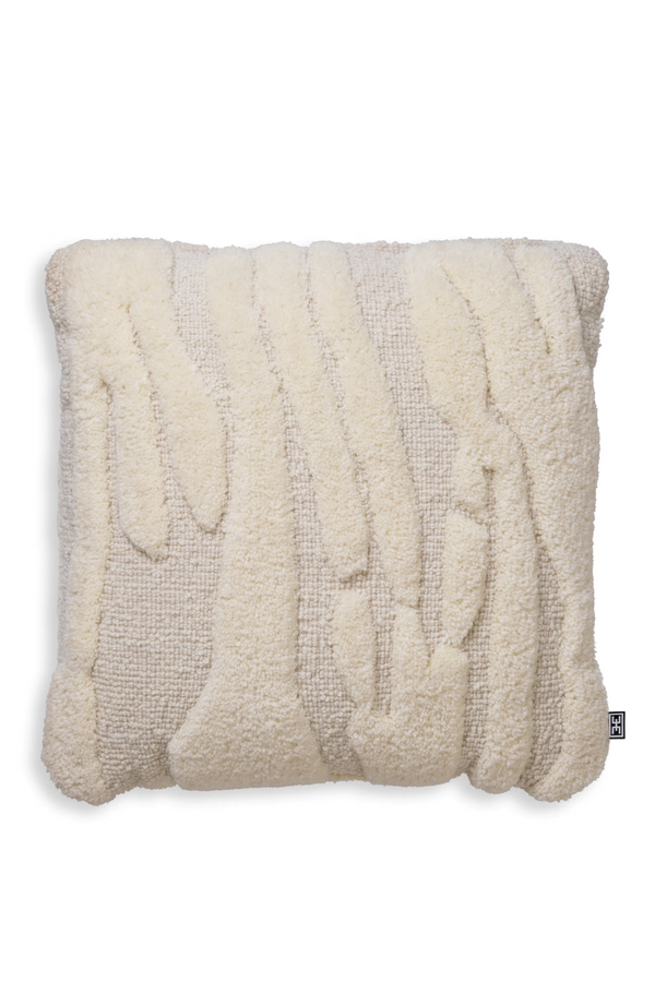 White Woven Wool Cushion | Eichholtz Zenon | Eichholtzmiami.com