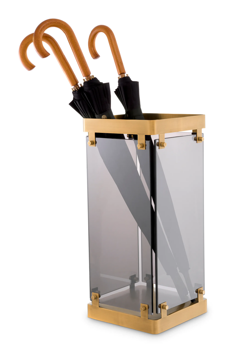 Smoke Glass Umbrella Stand | Eichholtz Heston | Eichholtzmiami.com