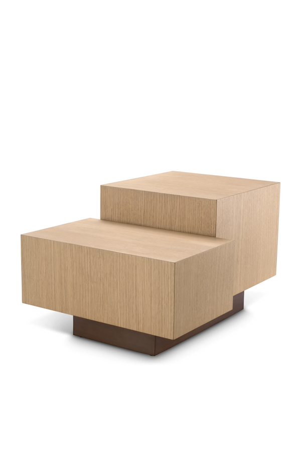 Oak Geometrical Side Table | Eichholtz Nerone  | Eichholtzmiami.com