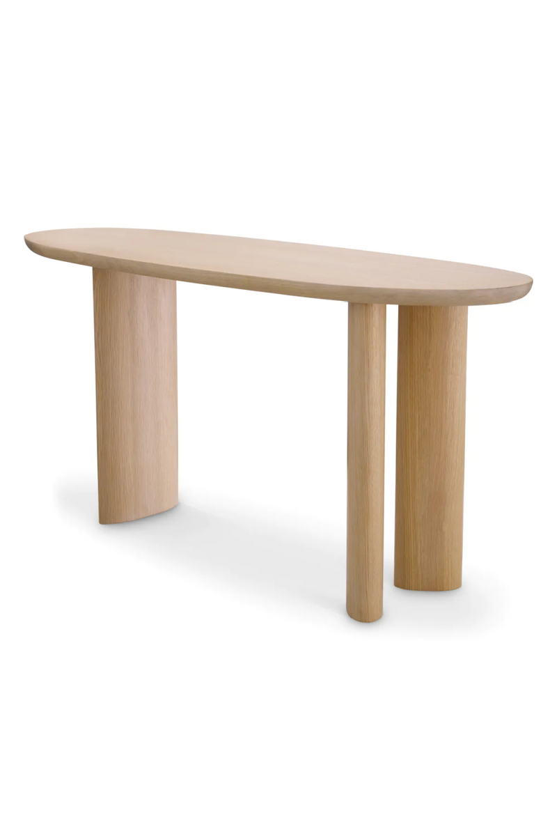Scandi Oak Oval Console Table | Eichholtz Lindner | Eichholtzmiami.com