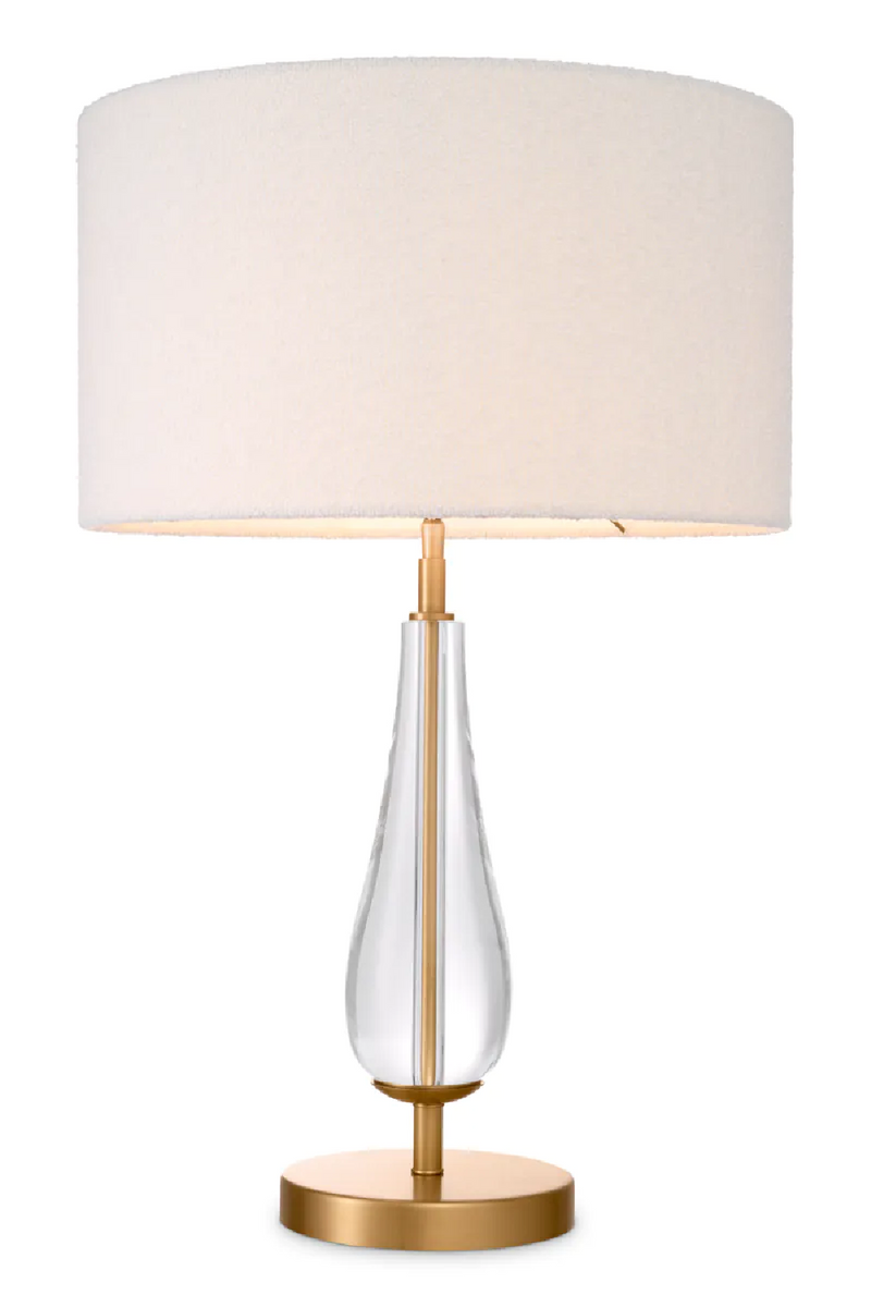 White Bouclé Shade Table Lamp | Eichholtz Stilla | Eichholtzmiami.com