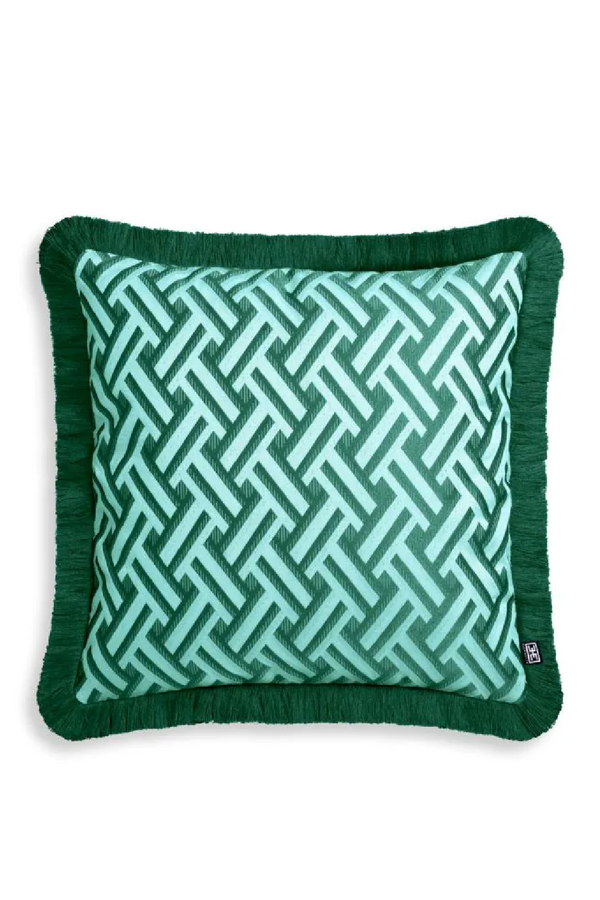 Green Fringed Cushion | Eichholtz Doris | Eichholtzmiami.com