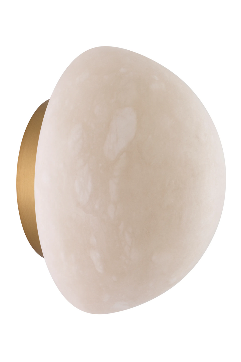 Round White Alabaster Wall Lamp | Eichholtz Triton | Eichholtzmiami.com