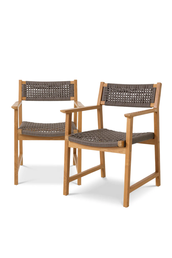 Gray Weave Outdoor Dining Chairs (2) | Eichholtz Cancun | Eiccholtzmiami.com