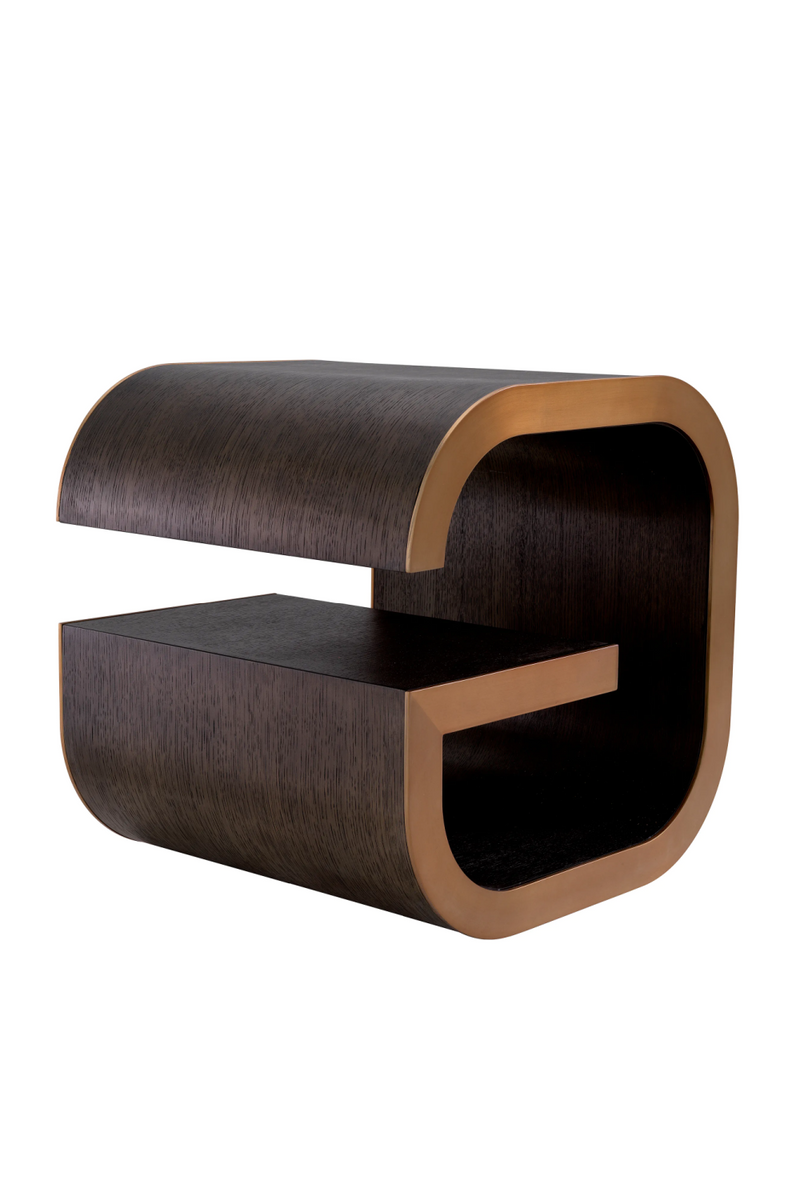 Brown Oak Modern Side Table | Eichholtz Galan | Eichholtzmiami.com