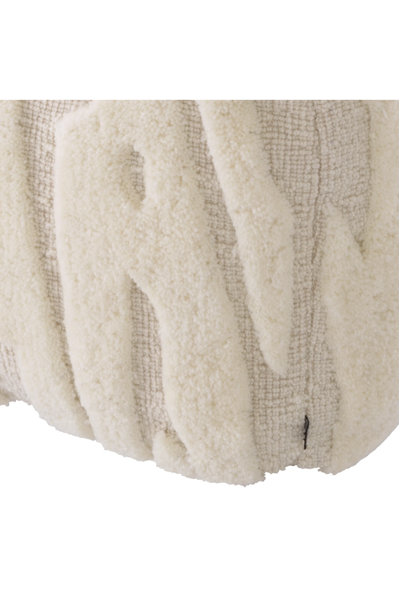White Hand-Woven Wool Stool | Eichholtz Zenon | Eichholtzmiami.com