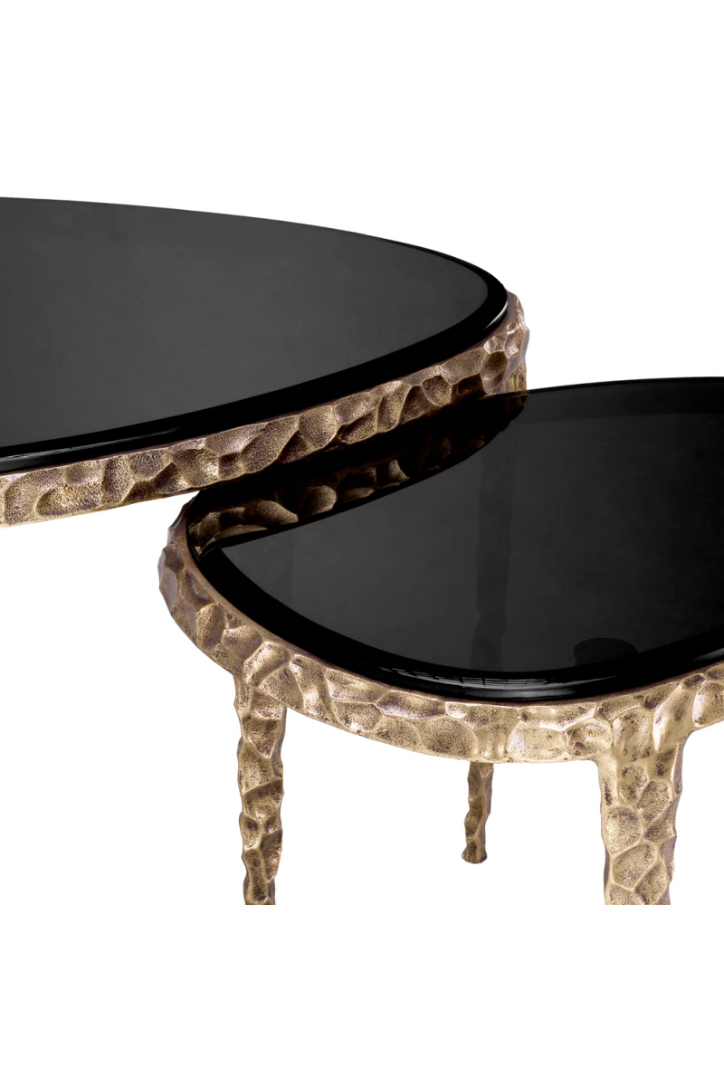 Textured Brass Nesting Side Tables (2) | Eichholtz Livana | Eichholtzmiami.com