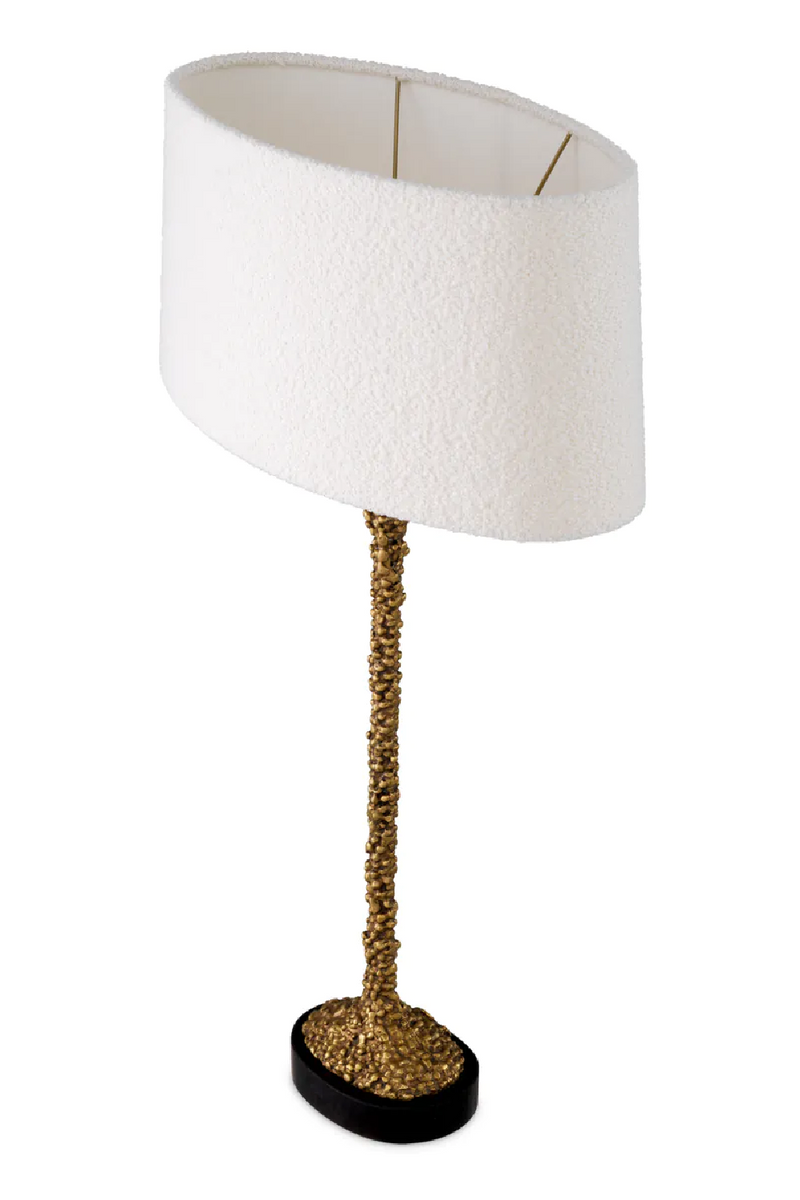 White Bouclé Table Lamp | Eichholtz Miko | Eichholtzmiami.com