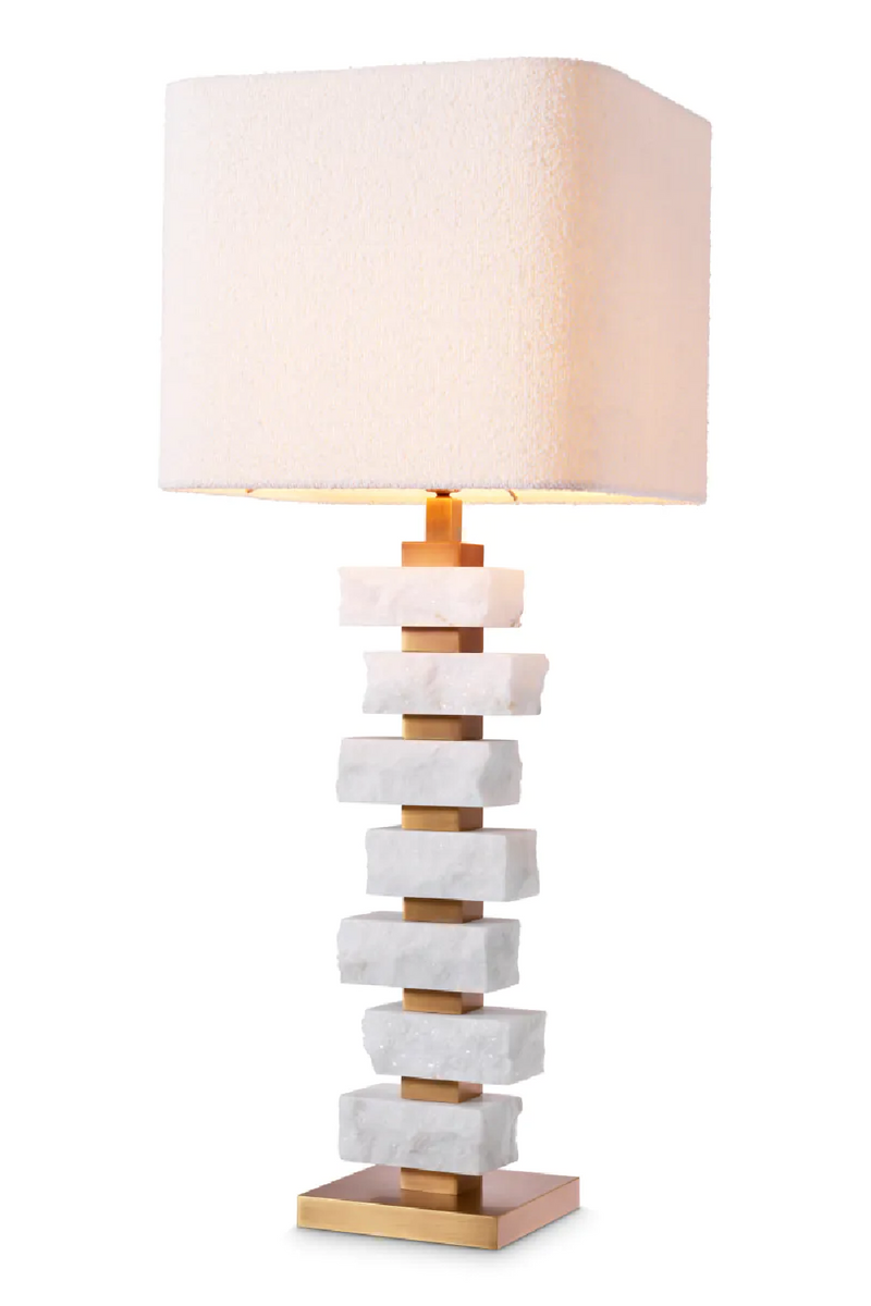 Rough White Marble Table Lamp L | Eichholtz Amber | Eichholtzmiami.com