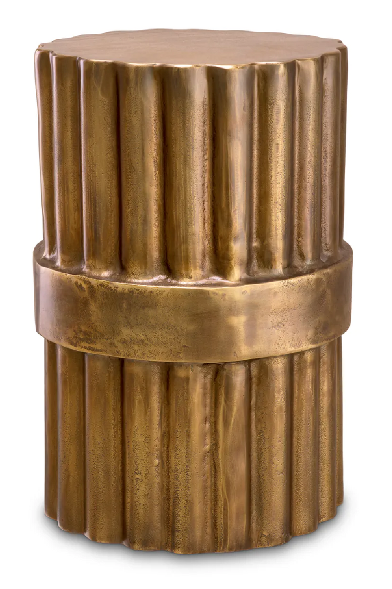 Antique Brass Fluted Side Table | Eichholtz Padua | Eichholtzmiami.com