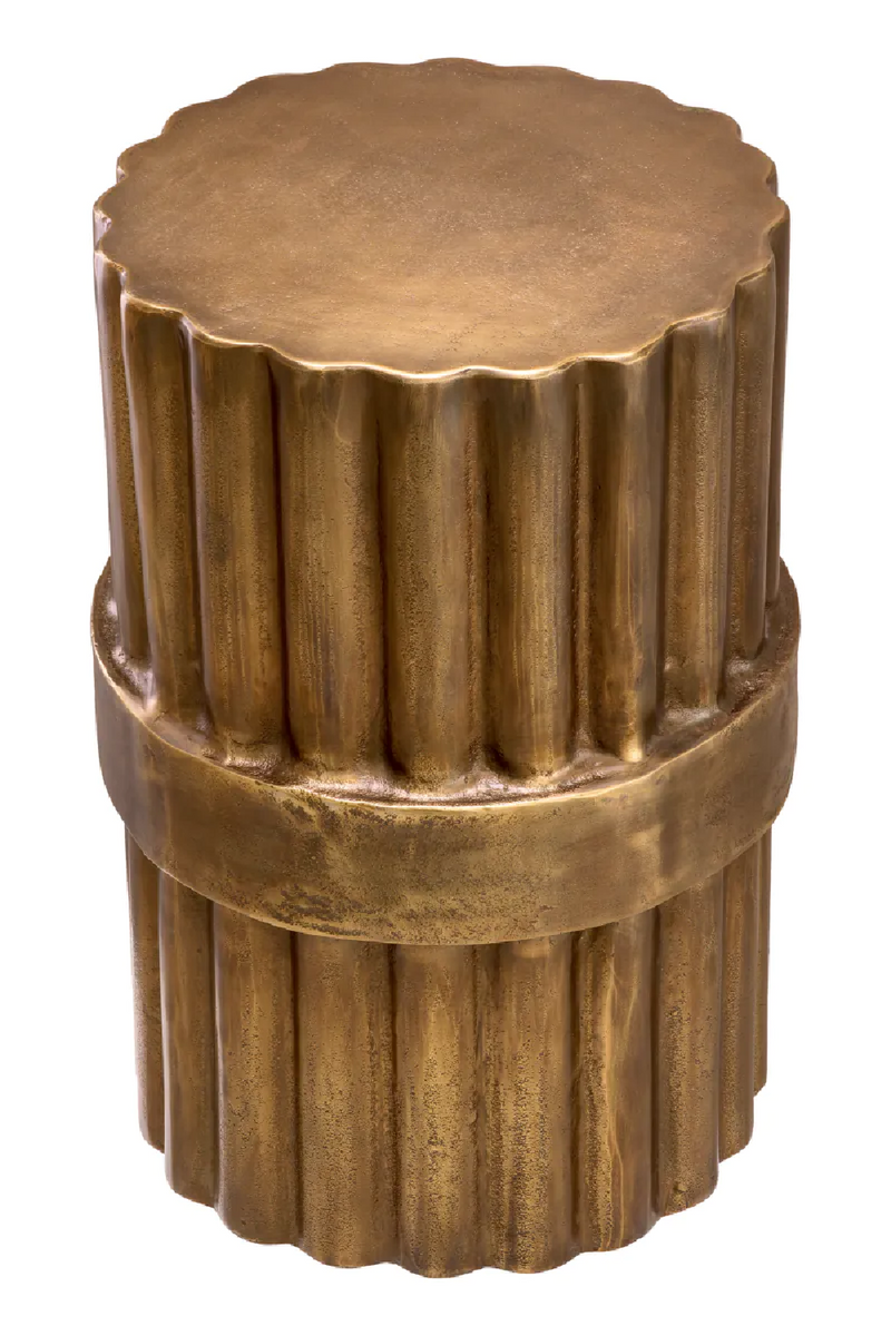 Antique Brass Fluted Side Table | Eichholtz Padua | Eichholtzmiami.com