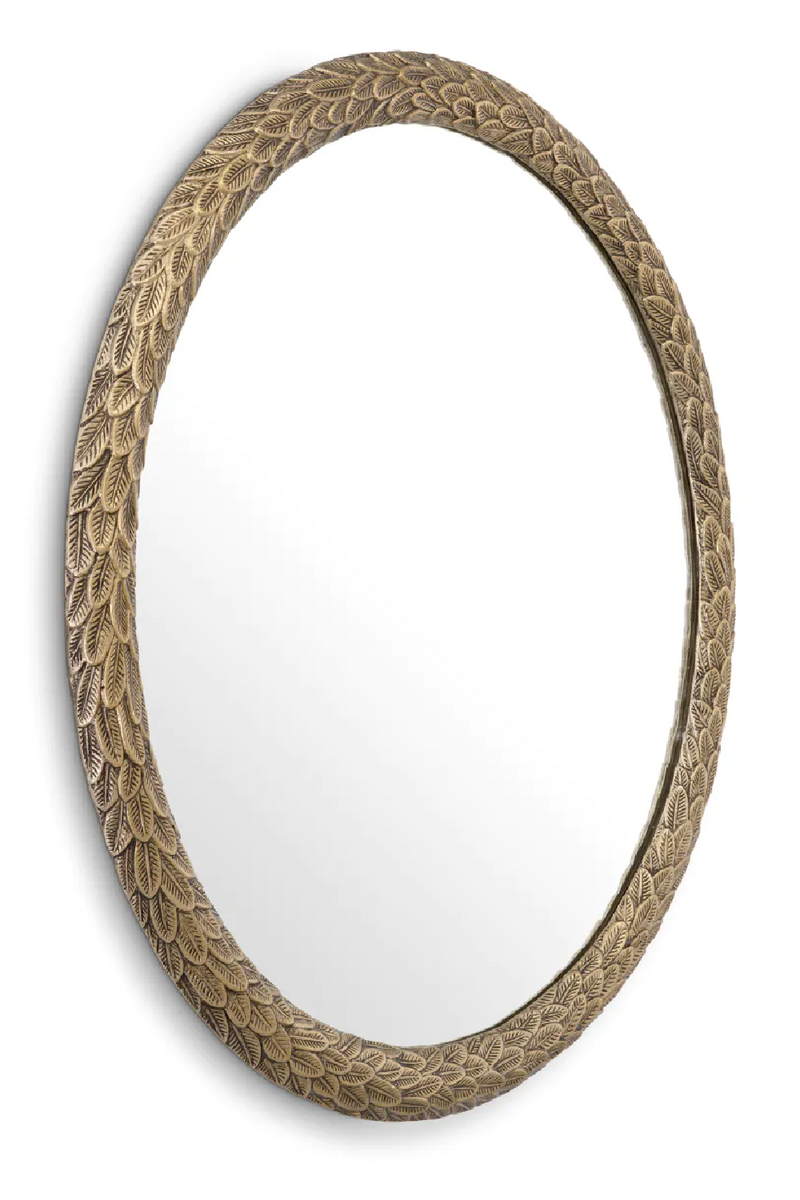 Leaves Patterned Oval Mirror | Eichholtz Soave | Eichholtzmiami.com