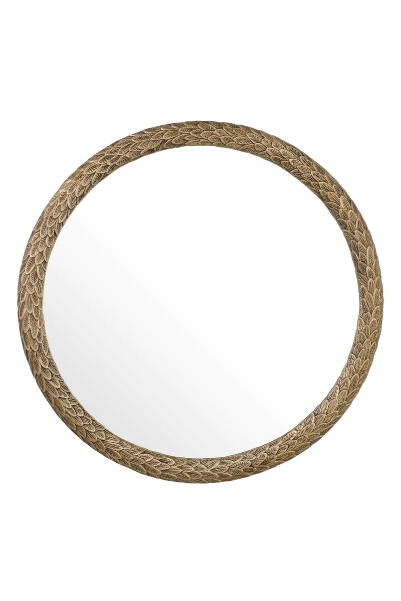 Leaves Patterned Oval Mirror | Eichholtz Soave | Eichholtzmiami.com