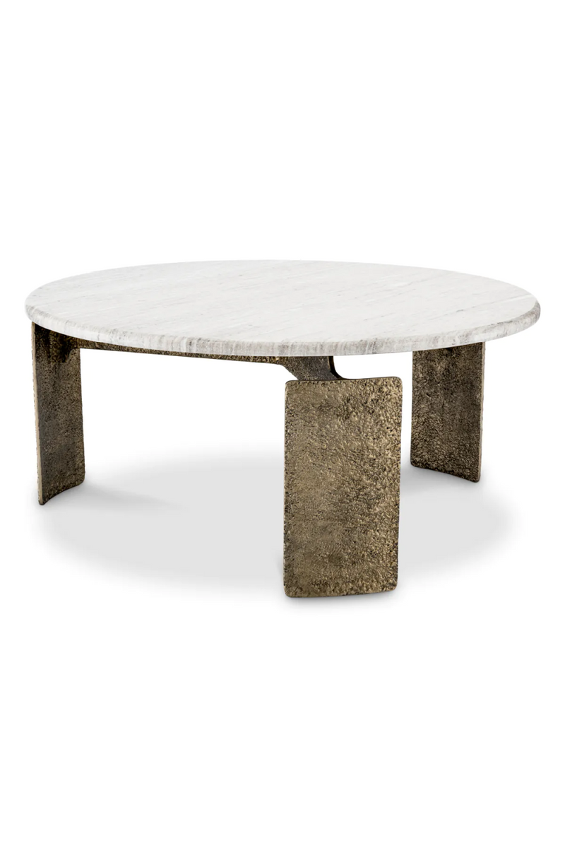 Round Beige Marble Coffee Table | Eichholtz Bodega | Eichholtzmiami.com