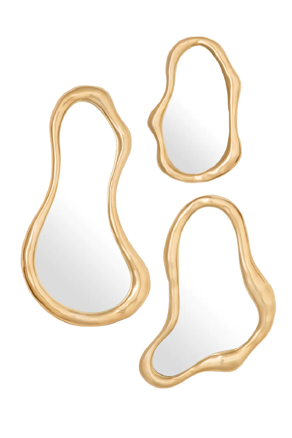 Gold Organic Mirror Set (3) | Eichholtz Viterbo | Eichholtzmiami.com