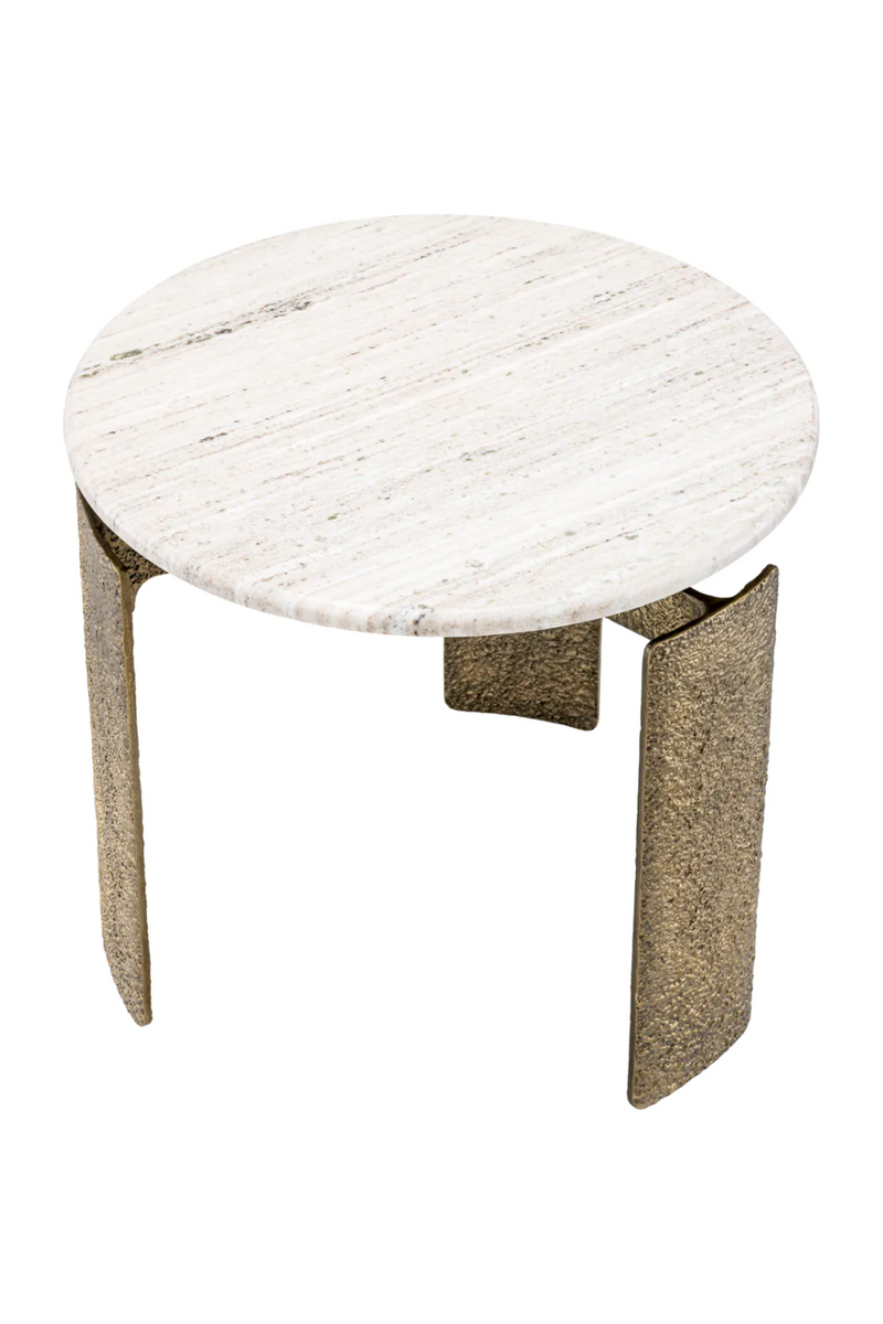 Round Beige Marble Side Table | Eichholtz Bodega | Eichholtzmiami.com