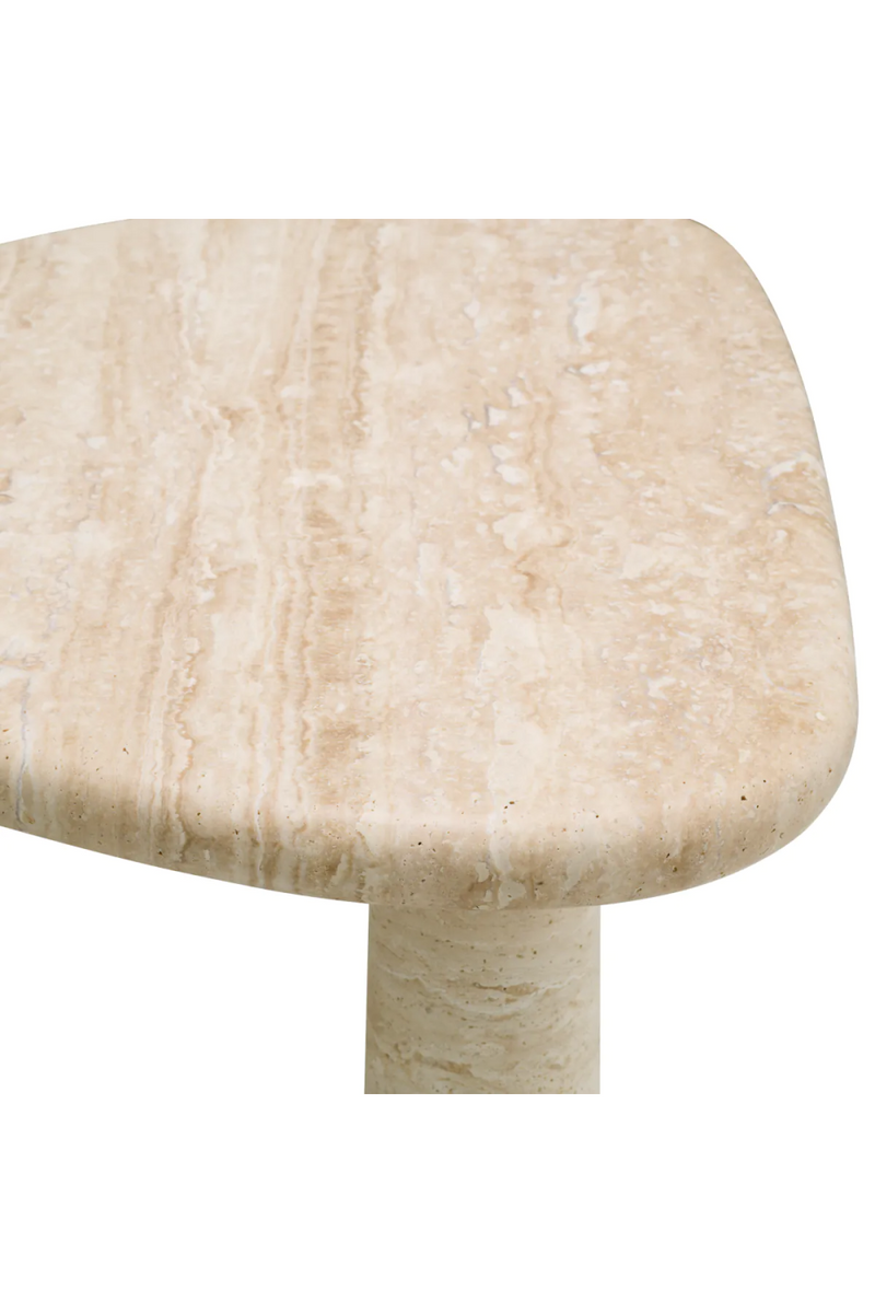 Travertine Triangular Side Table | Eichholtz Larino | Eichholtzmiami.com