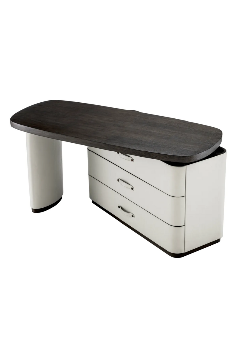 Gray Leather Rotating Desk | Eichholtz Numana | Eichholtzmiami.com