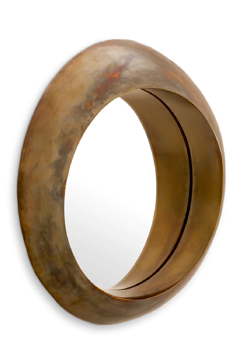 Vintage Brass Round Mirror | Eichholtz Velino | Oroatrade.com