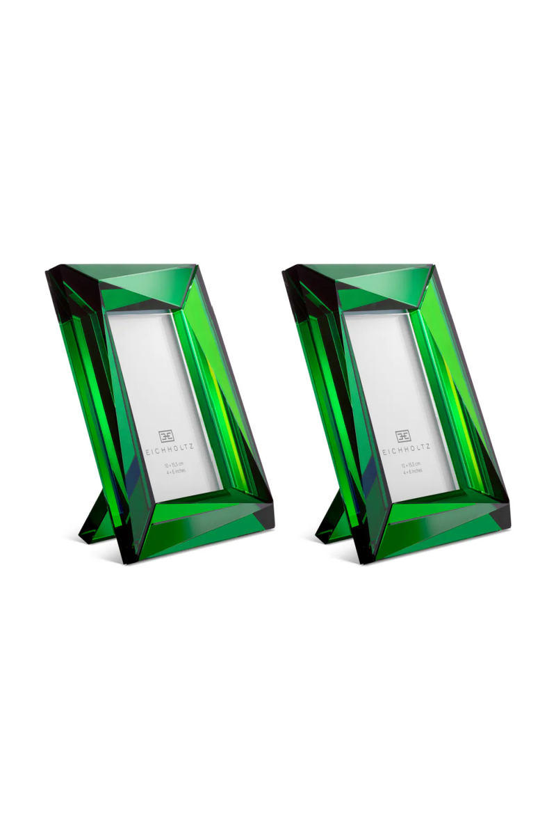 Green Crystal Picture Frames (2) | Eichholtz Obliquity | Eichholtzmiami.com