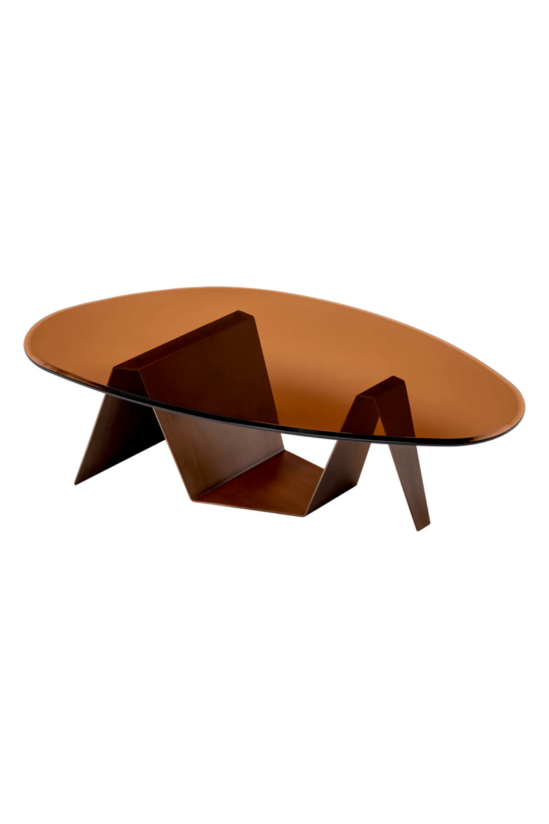 Oval Brown Glass Coffee Table | Eichholtz Lavello | Eichholtzmiami.com