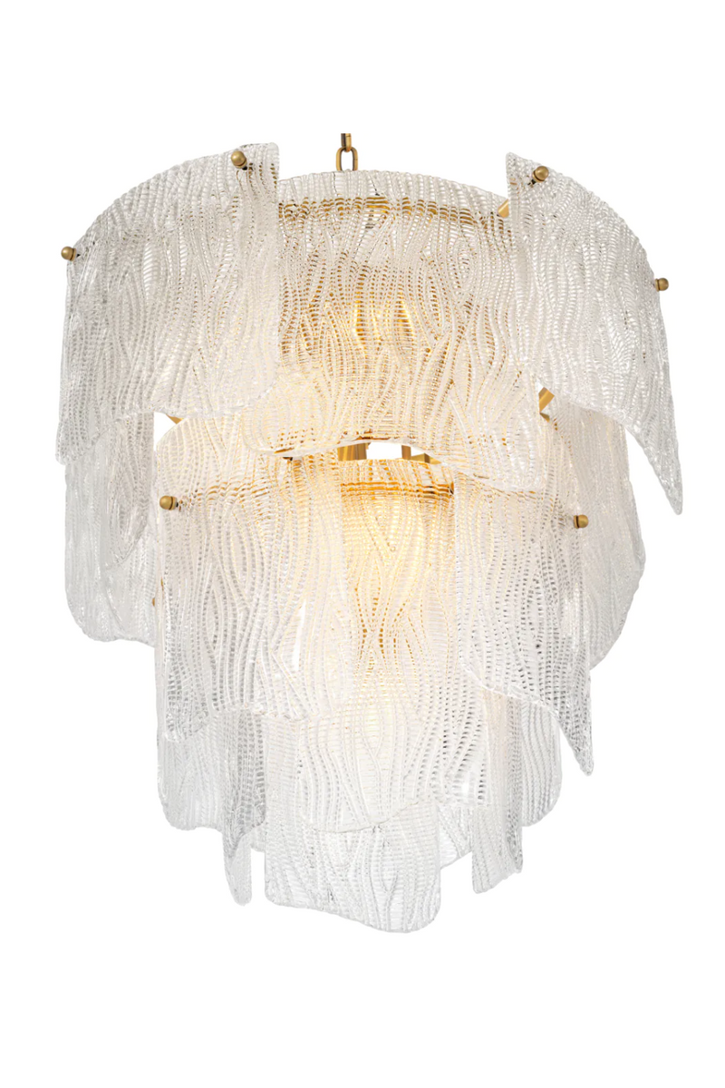 Clear Textured Glass Chandelier | Eichholtz Asinara | Eichholtzmiami.com