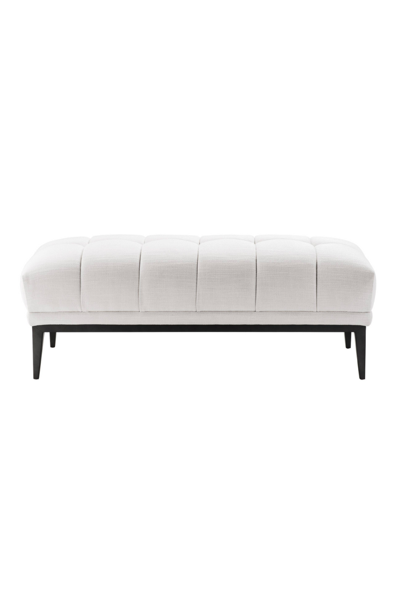 White Tufted Upholstered Bench | Eichholtz Aurelio | Eichholtz Miami