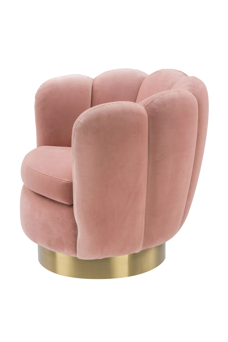 Blush Scalloped Swivel Chair | Eichholtz Mirage | Eichholtzmiami.com