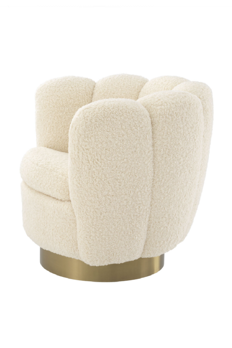 Cream Scalloped Swivel Chair | Eichholtz Mirage | Eichholtzmiami.com