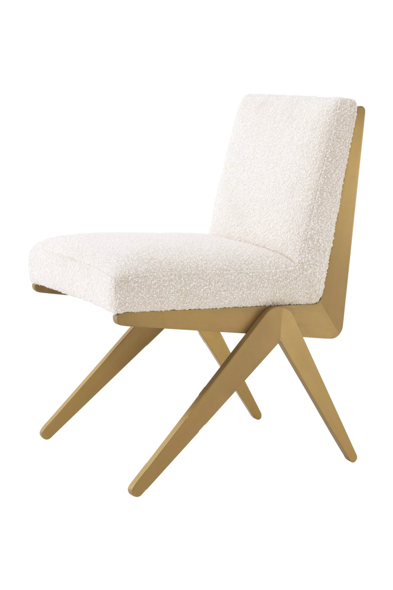 Cream Bouclé V-Leg Dining Chair | Eichholtz Fico | Eichholtzmiami.com