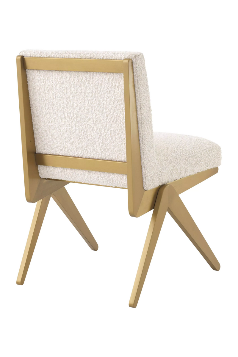Cream Bouclé V-Leg Dining Chair | Eichholtz Fico | Eichholtzmiami.com