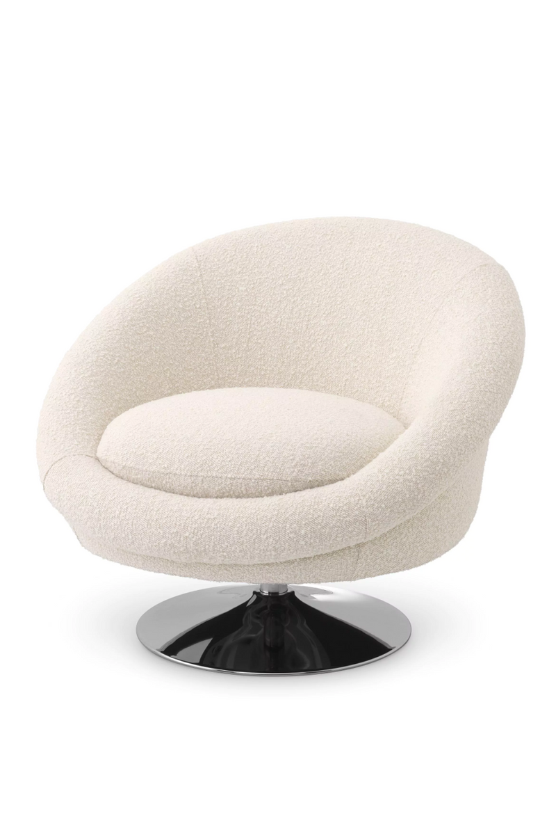 Cream Bouclé Swivel Tub Chair | Eichholtz Nemo | Eichholtzmiami.com