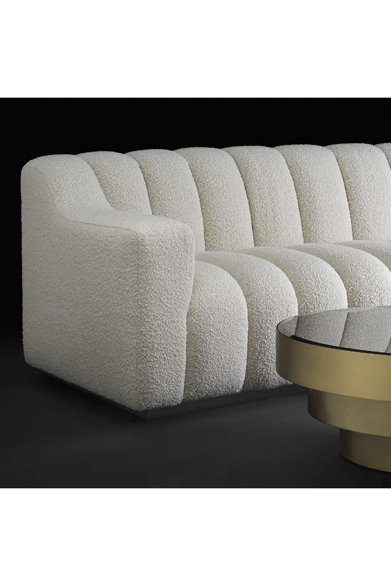 Cream Bouclé Channeled Sofa | Eichholtz Kelly | Eichholtzmiami.com