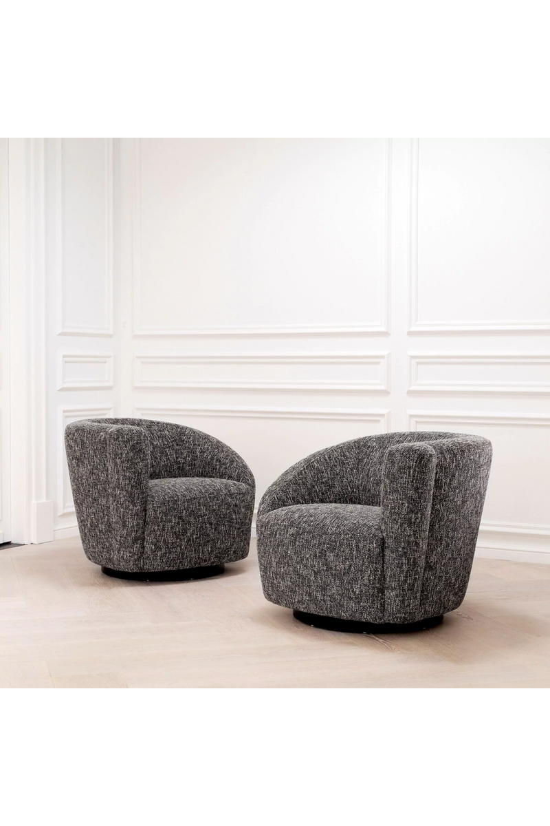 Black Asymmetrical Swivel Chair | Eichholtz Colin | Eichholtzmiami.com