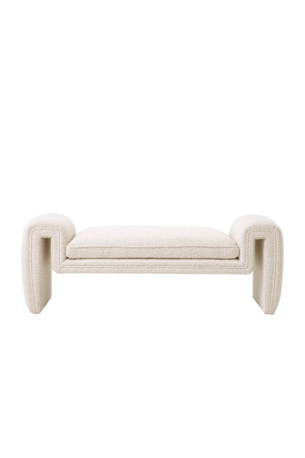 Cream Boucle Upholstered Bench | Eichholtz Tondo | Eichholtzmiami.com