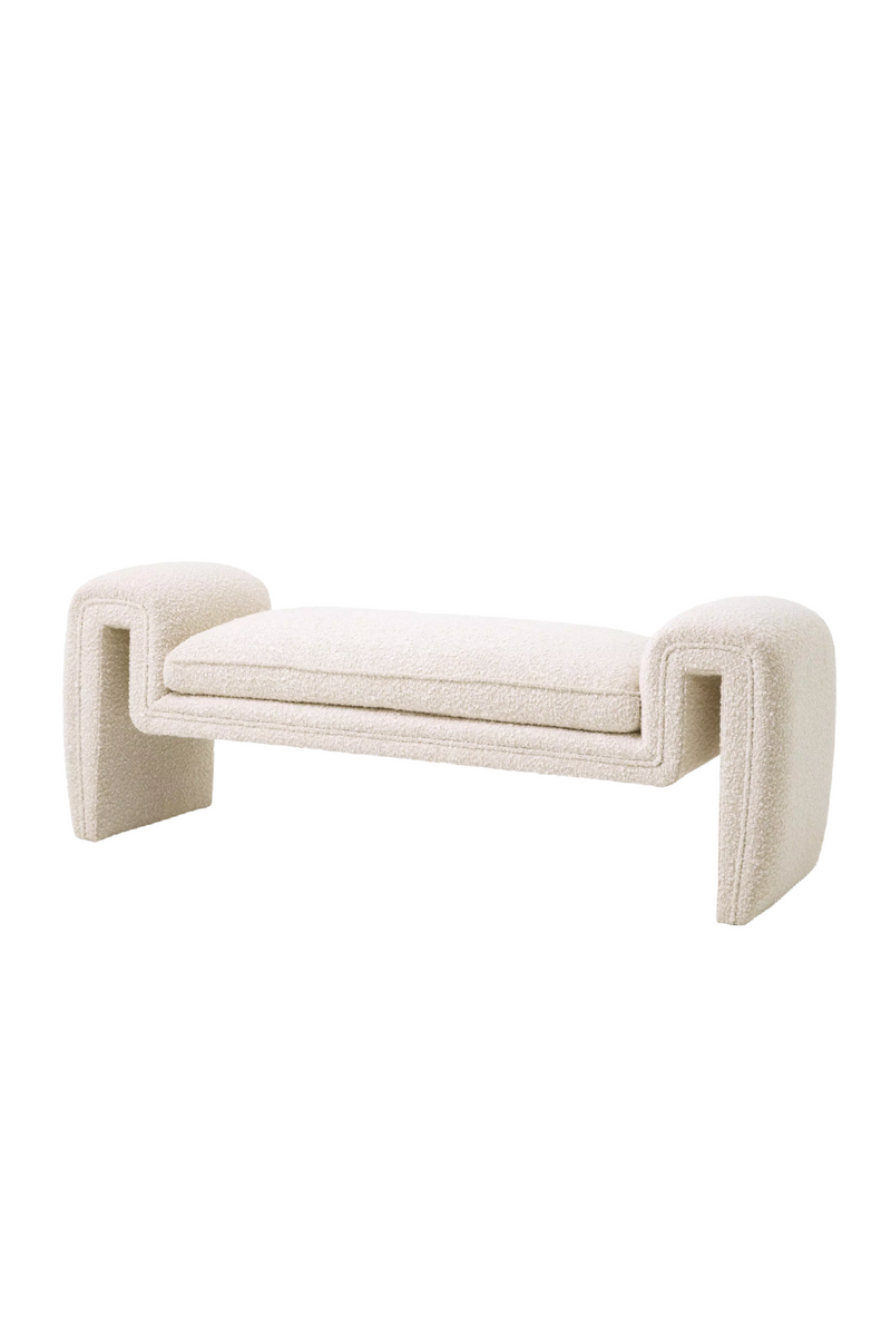 Cream Boucle Upholstered Bench | Eichholtz Tondo | Eichholtzmiami.com